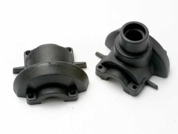 Traxxas TRX5380 Housings, differential (front & rear) (1), TRX5380 - twee zwar