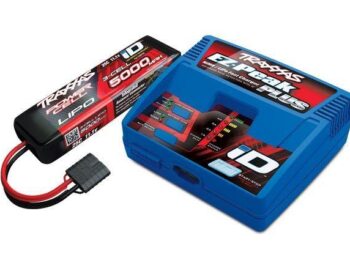 Traxxas TRX2970G-3S Battery/charger completer pack (includes #2970 iD charger (1), #2872X 5000mAh 11.1V 3-cell 25C LiPo iD Battery (1)) - een blau