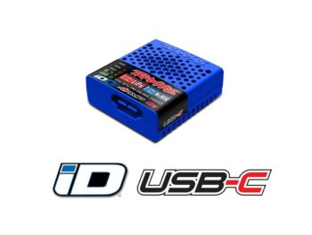 Traxxas TRX2985 Charger, EZ-Peak, USB-C, 40W, NiMH/LiPo iD Auto Battery Identification - een compacte