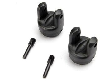 Traxxas TRX5458X Yokes, differential and transmission (2)/ 4x15mm screw pins, TRX5458X - twee zwar