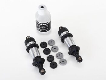 Traxxas TRX5460 Shocks, GTR aluminum (assembled) (2) (without springs), TRX5460 - twee zilverkle