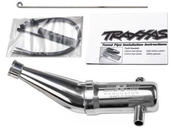 Traxxas TRX5487 Tuned pipe, Resonator, R.O.A.R. legal (aluminum, double-cham, TRX5487 - een glimm