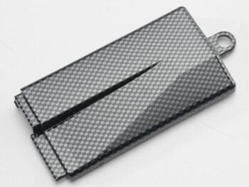 Traxxas TRX5523G Battery cover (mid chassis), Exo-Carbon finish (Jato), TRX5523G - een rechthoekig onderdeel met