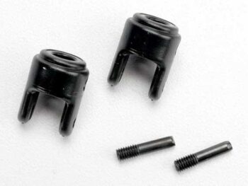 Traxxas TRX5528 Differential output yokes (2)/yoke pins M3/12.5 (2), TRX5528 - twee zwarte