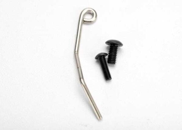 Traxxas TRX5546 Hanger, metal (for tuned pipe)/ 4x8 BCS (1)/ 3x10 BCS (1), TRX5546