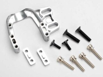 Traxxas TRX5560 Engine mount/ engine mount spacers (2)/ 3x15 CS with washers, TRX5560 - een zilver