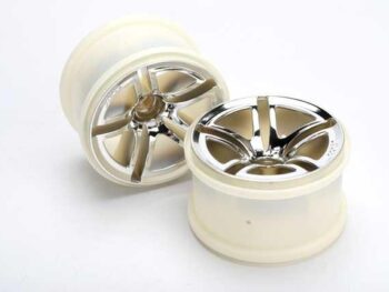 Traxxas TRX5574 Wheels, Jato Twin-Spoke 2.8 (chrome) (nitro front) (2), TRX5574 - twee crè