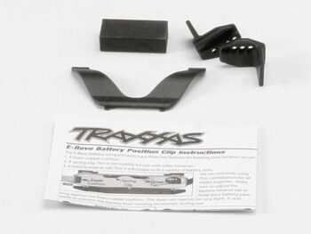 Traxxas TRX5629 Retainer clip, battery (1)/ front clip (1) /rear clip (1)/ f, TRX5629 - een set zwarte