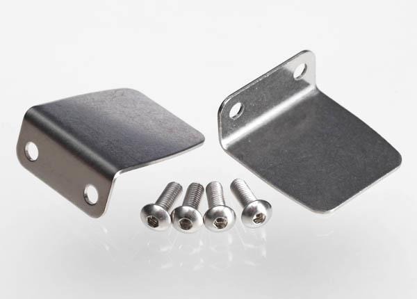 Trim tab (2)/ 4x12mm BCS (stainless) (4), TRX5730 Traxxas TRX5730 Trim tab (2)/ 4x12mm BCS (stainless) (4), TRX5730 - twee
