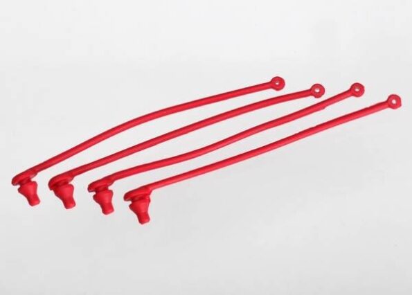 Traxxas TRX5752 Body clip retainer, red (4), TRX5752