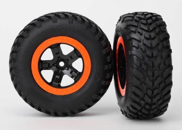 Traxxas TRX5863R Tires & Wheels, Assembled, Glued (S1 Compound) (Sct, Black,, TRX5863R
