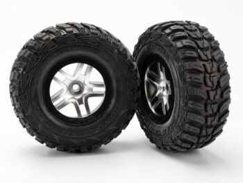 Traxxas TRX5882R Tire & Wheel Assy, Glued (S1 C, TRX5882R - twee zwarte RC