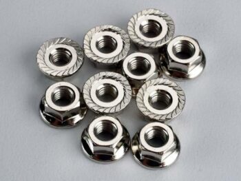 Traxxas TRX6135 Nuts, 4mm flanged (10), TRX6135 - een stap