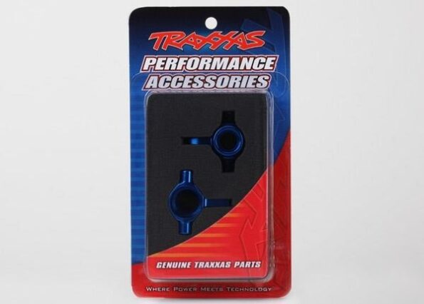 Traxxas TRX6439 Steering blocks, 6061-T6 aluminum, left & right (blue-anodiz, TRX6439