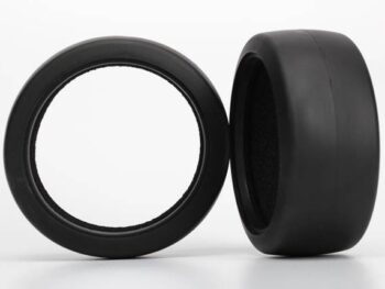 Traxxas TRX6471 Tires, slicks (S1 compound) (front) (2)/ foam inserts (2), TRX6471 - twee zwarte