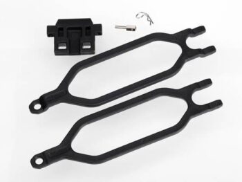 Traxxas TRX6727 Hold down, battery (2)/ hold down retainer/ battery post/ an, TRX6727 - een set zwarte