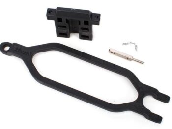 Traxxas TRX6727X Hold down, battery/ hold down retainer/ battery post/ angled, TRX6727X - een set zwarte