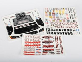 Traxxas TRX6813 Decal sheet, Slash 4X4, TRX6813 - drie vellen met