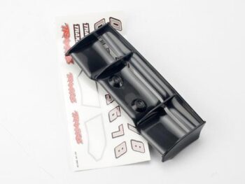 Traxxas TRX7122 Wing, 1/16 E-Revo (black)/ decal sheet, TRX7122 - zwarte kunststof