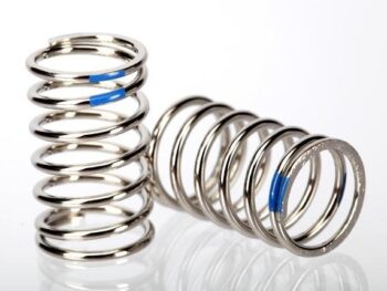 Traxxas TRX7245A Spring, shock (nickel finish) (GTR) (2.925 rate, blue) (1 pa, TRX7245A - twee gl