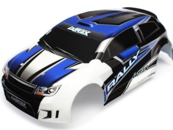Traxxas TRX7514 Body, 1/18Th Rally, Blue Body, 1/18Th Ra, TRX7514 - witte, blauwe en