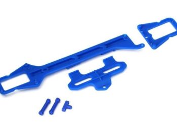 Traxxas TRX7623 Upper chassis (long)/ battery hold down, TRX7623 - een set blauwe