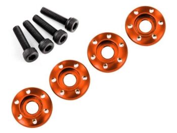 Traxxas TRX7668X Wheel nut washer, machined aluOrange, TRX7668X - vier oranje