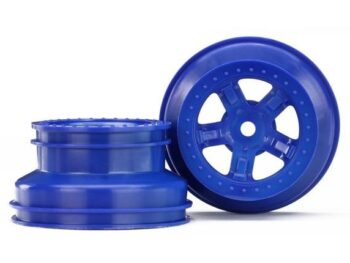 Traxxas TRX7673 Wheels, SCT blue, beadlock stye, dual profile (1.8' inner, 1, TRX7673 - twee blauwe kunst