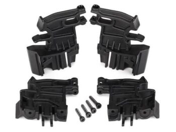 Traxxas TRX7718 Battery hold-down mounts, left (2)/ right (2)/ 3x18mm CS (4), TRX7718 - vier zwarte