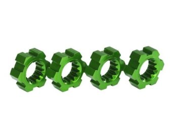 Traxxas TRX7756G Wheel hubs, hex, aluminum (green-anodized) (4), TRX7756G