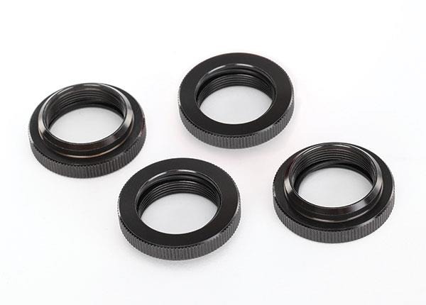 Spring retainer (adjuster)PTFEalu GTX shocks (4) (assembled, TRX7767X Traxxas TRX7767X Spring retainer (adjuster)PTFEalu GTX shocks (4) (assembled, TRX7767X - vier zwarte