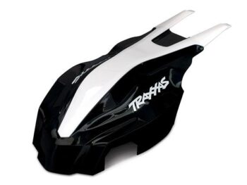 Traxxas TRX7913 Canopy, front, black/white, Aton, TRX7913 - glanzende