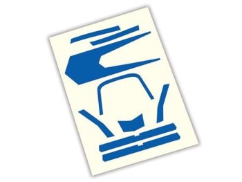 Traxxas TRX7981 Decals, high visibility, blue, TRX7981 - een vel met blau