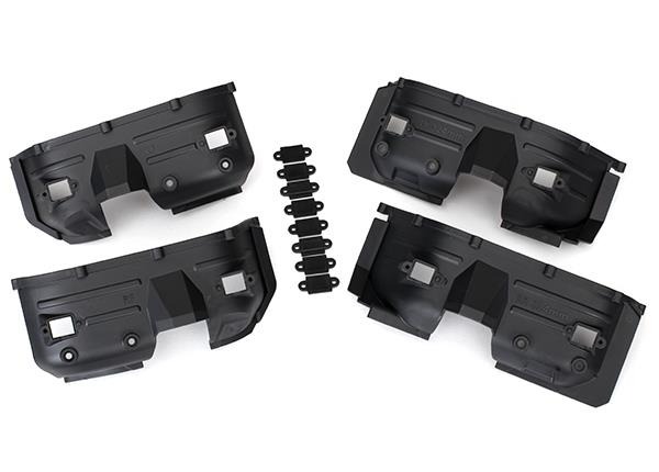 Fenders, inner, front & rear (2 each)/ rock light covers (8), TRX8018 Traxxas TRX8018 Fenders, inner, front & rear (2 each)/ rock light covers (8), TRX8018 - vier zwar