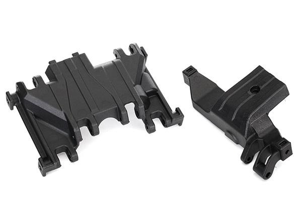 Skidplate/ lower gear cover, TRX8238 Traxxas TRX8238 Skidplate/ lower gear cover, TRX8238 - twee zwarte