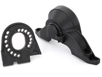 Traxxas TRX8290 Plate, motor/ upper spur gear cover, TRX8290 - twee zwar