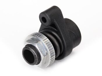 Traxxas TRX8344 Servo saver/ servo saver spring/ servo horn, steering, TRX8344 - zwart kunst
