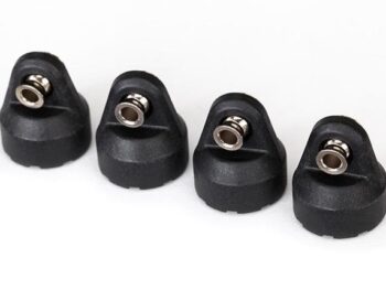 Traxxas TRX8361 Shock caps (black) (4) (assembled with hollow balls), TRX8361 - vier zwarte
