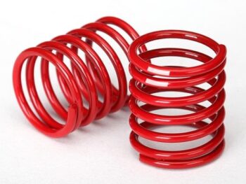 Traxxas TRX8366 Spring, shock (red) (2.8 rate, white stripe) (2), TRX8366 - twee