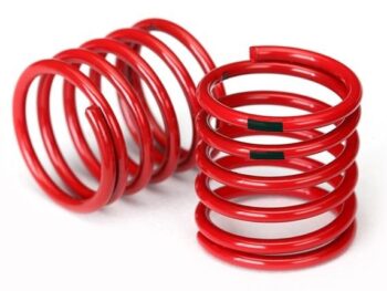 Traxxas TRX8364 Spring, shock (red) (4.4 rate, black stripe) (2), TRX8364 - twee rode spira