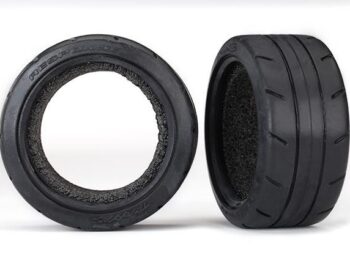 Traxxas TRX8370 Tires, Response 1.9' Touring (extra wide, rear)/ foam insert, TRX8370 - twee zwarte rubber