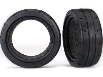 Traxxas TRX8369 Tires, Response 1.9' Touring (front) (2)/ foam inserts (2), TRX8369 - twee zwar