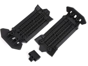 Traxxas TRX7844 Skid plate, front (1), rear (1)/ rubber impact cushion (1)