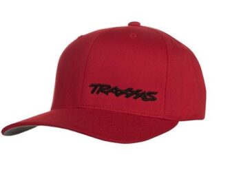 Traxxas TRX1187-RBL-LXL Flex Hat Curve Bill Red/Blk Lx - een rode baseballpet