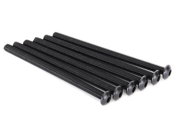 Screws, 3x45mm button-head machine (hex drive) (6) Traxxas TRX2516 Screws, 3x45mm button-head machine (hex drive) (6) - zes zwarte