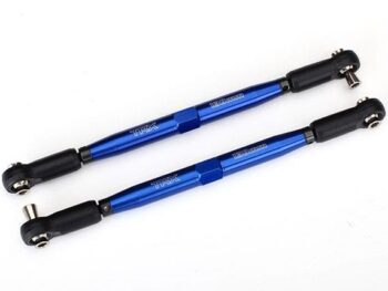Traxxas TRX7748X Toe links, X-Maxx (TUBES blue-anodized, 7075-T6 aluminum, stronger than titanium - twee identieke