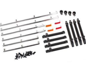 Traxxas TRX8076 Side trim, left & right (chrome)/ retainers/ LED lens/ 2.6x8 BCS (24) - diverse