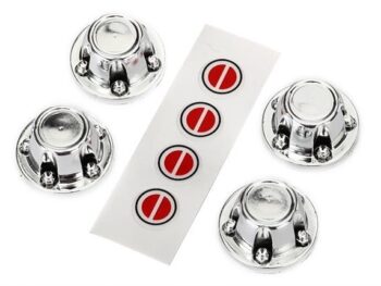 Traxxas TRX8176 Center caps, wheel (chrome) (4)/ decal sheet - vier