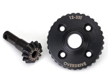 Traxxas TRX8287 Ring gear, differential/ pinion gear, differential (overdrive, machined) - twee zwarte