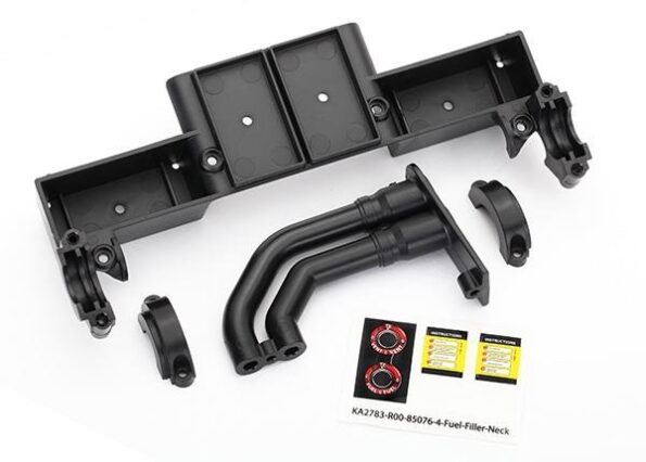 Traxxas TRX8420 Chassis tray/ driveshaft clamps/ fuel filler (black)